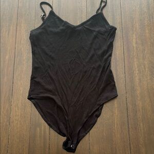 Forever 21 Black Ribbed Bodysuit